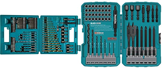 Makita B-49373 75 PC Metric Drill and Screw Bit Set & T-01725 Contractor-Grade Bit Set, 70-Pc.