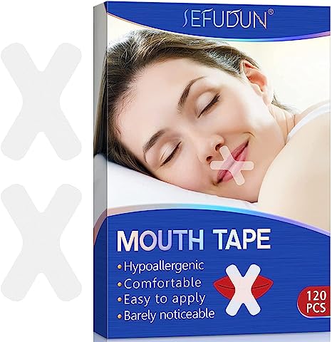 Mouth Tape 120 Pcs,Mouth Tape for Sleeping,Sleep Strips,Anti Snoring Devices for Better Nose Breathing, Less Mouth Breathing, Improved Nighttime Sleeping and Instant Snoring Relief