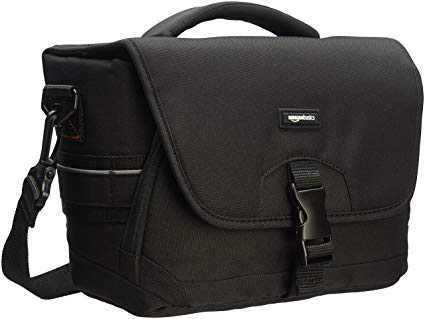 AmazonBasics Medium DSLR Camera Gadget Bag - 12 x 5 x 8 Inches, Black and Grey