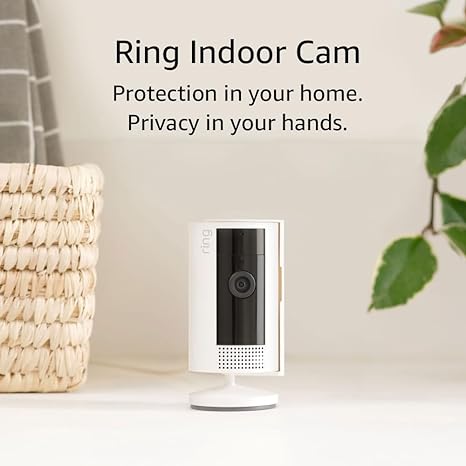 Certified Refurbished Ring Indoor Cam (2nd Gen) | latest generation | 1080p HD Video & Color Night Vision, Two-Way Talk, and Manual Audio & Video Privacy Cover | White