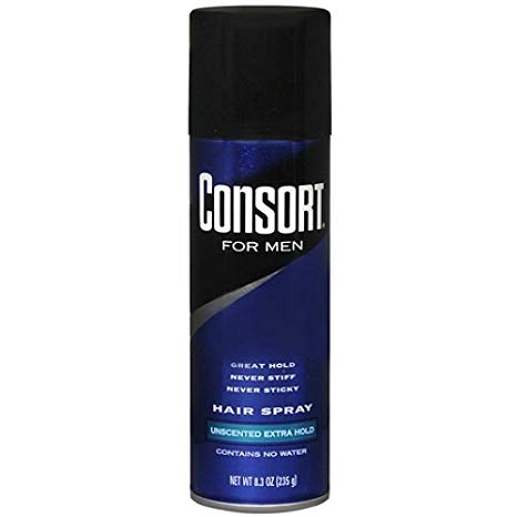 Consort For Men Hair Spray Unscented Extra Hold 8.30 oz (Pack of 2)