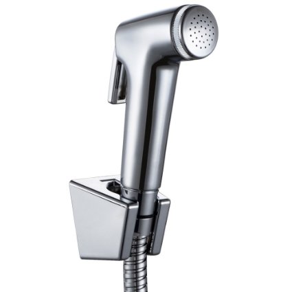 KES LP915 Toilet Hand Held Bidet Shattaf Cloth Diaper Sprayer with 80-inch Extra Long Hose and Bracket Holder, Chrome