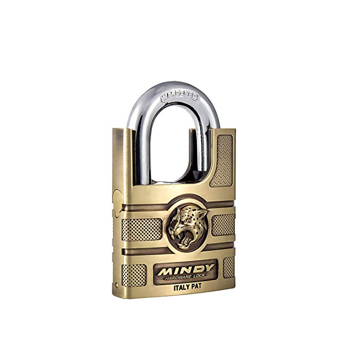 Mindy Lock with Keys Zinc Alloy Keyed Different Padlock,1-Pack, AF16-60