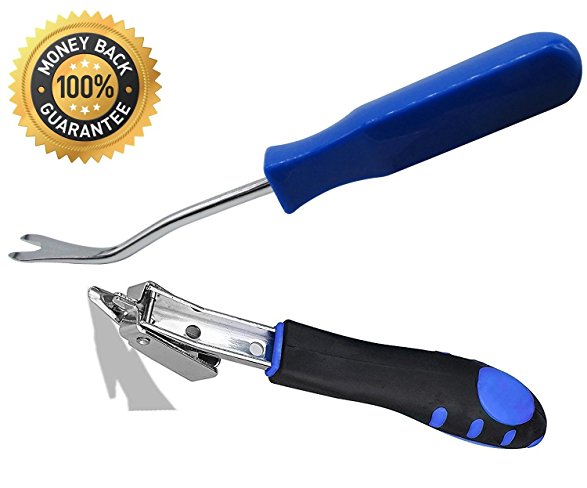 Anianiau Upholstery Staple Remover with Tack Puller Tool,Ergonomic Handle - Saves You Hours (Blue)