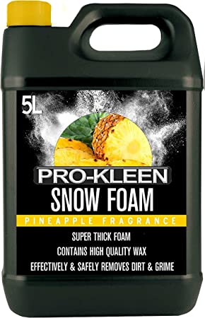 Pro-Kleen Snow Foam – pH Neutral,Super Thick and Non-Caustic – Extremely Powerful & Easy To Use (Pineapple Fragrance, 5L)