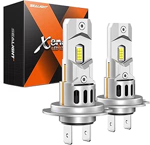 SEALIGHT H7 Fog for Off-Road Use or Fog Lights ATV Bulbs or DrivingLights, H7 Bulbs 24000LM Super Brighter, Plug and Play, Pack of 2