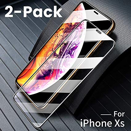 Ainope Screen Protector Compatible iPhone Xs(2018)/iPhone X(2017), [2-Pack] Tempered Glass Screen Protector Full-Protect 0.33mm Compatible for iPhoneX/Xs/10 5.8-inch [Case Friendly] Anti-Fingerprint