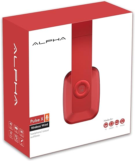Alpha Bluetooth Headphones (RED)