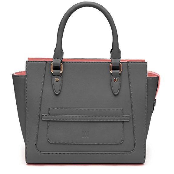 Marsi Bond Designer Womens Handbag - Classic Top Handle Vegan Leather Tote Purse