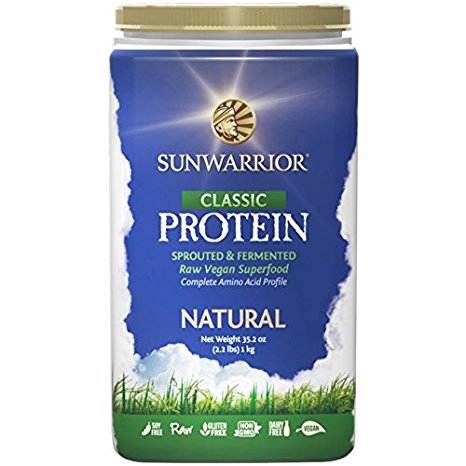 Sunwarrior Classic Raw Vegan Superfood Protein Powder, Natural, 1kg