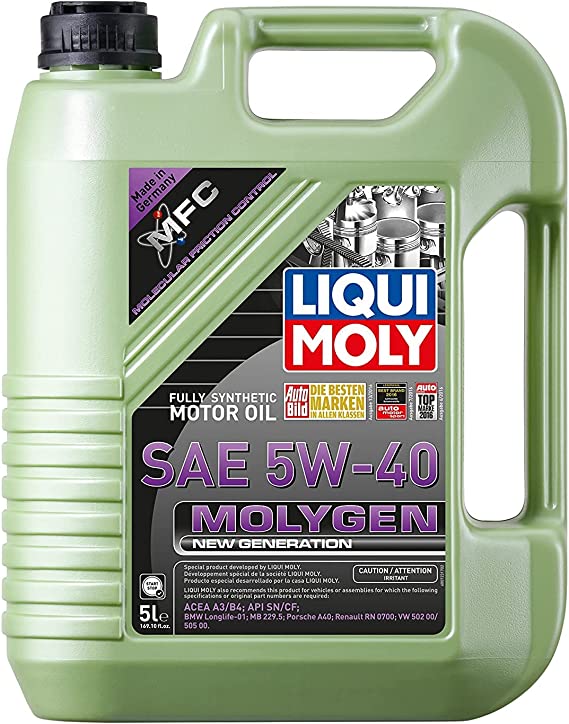 Liqui Moly 20232 Molygen New Generation 5W40 Motor Oil, 5 l, 1 Pack