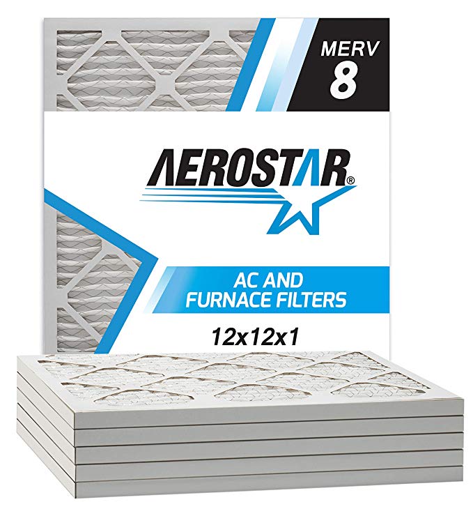Aerostar 14x24x1 MERV 11 Pleated Air Filter, Made in the USA, 6-Pack