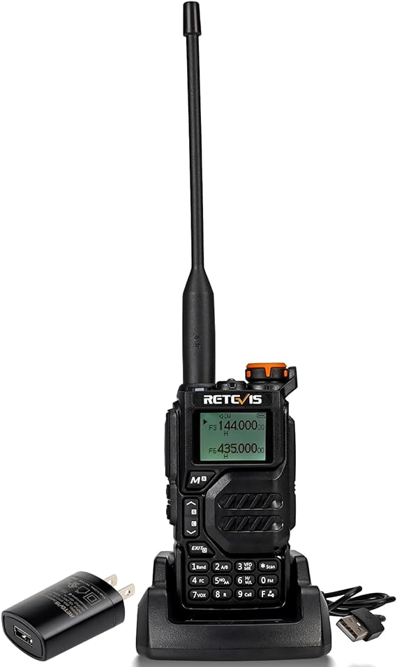 Retevis RA79 Ham Radio, Dual Band Two Way Radio, Long Range Walkie Talkies, Aviation Receive, NOAA, FM, USB-C Rechargeable 2 Way Radio, Portable Walkie Talkie for Radio Amateur(1 Pack)