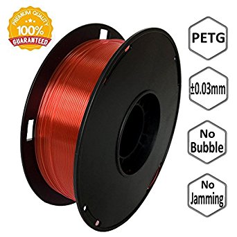 NovaMaker 3D Printer filament - Red 1.75mm PETG Filament, PETG 1kg(2.2lbs), Dimensional Accuracy  /- 0.03mm