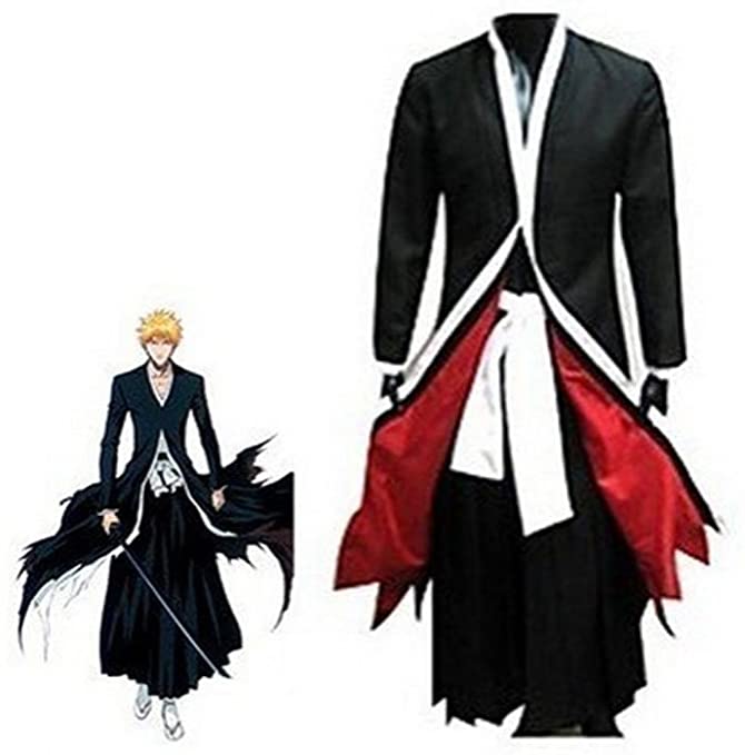 King Ma Japanese Anime Costumes Cosplay Bleach Ichigo Bankai Costume Set