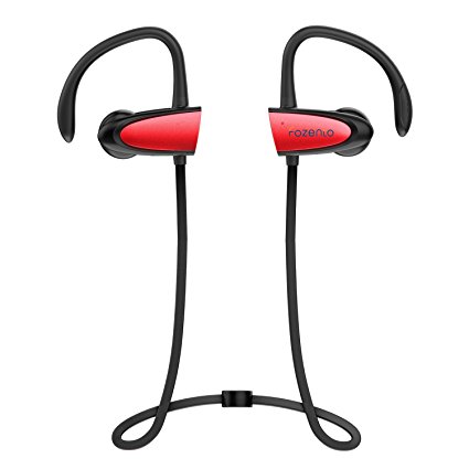 Chamfind Bluetooth Headphones, Wireless Earbuds Bluetooth V4.2 Stereo Earphones, IPX5 Waterproof Sports Neckband Headset, With Mic Bass Noise Reducing for Gym Running(Red) - Fozento