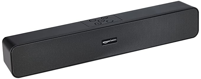 AmazonBasics Bluetooth Speaker 5.0 Soundbar with 16W RMS, 2000mAh Battery, Upto 19 Hrs Playtime Aux/USB Port (Black)