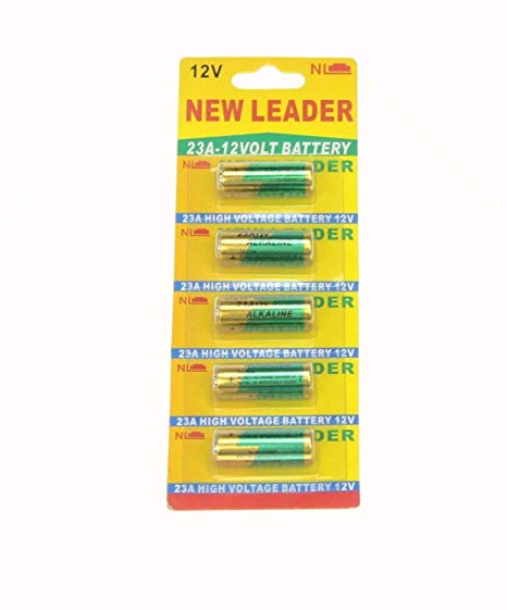Fortress Security Store (TM) Strip of 5pcs High Voltage 12v A23 23AE Batteries - 12V