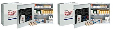 First Aid Only 100 Person 3 Shelf First Aid Steel Cabinet (2-(Pack))