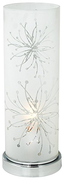 Frosted Glass Cylinder Accent Table Lamp