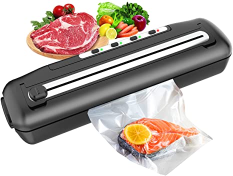 Zttopo Automatic Seal a Meal Vacuum Sealer Machine with Cutter, Portable Sous Vide Vacumed Storage Sealer for Dry & Moist Food Saver