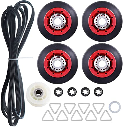 4392067 Dryer Repair Kit Compatible with Whirlpool Maytag Kenmore Replacement 4392067VP PS373088 AP3109602, Dryers Repair Kits Include 279640 Idler Pulley, W10314173 Drum Roller, 661570 Belt