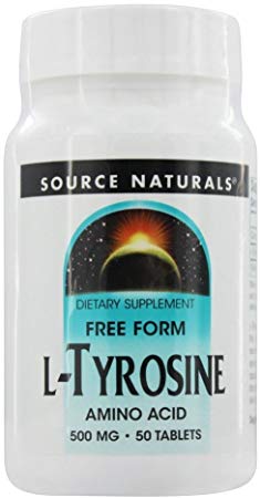 Source Naturals Free Form L-Tyrosine - 500 mg - 50 Tablets