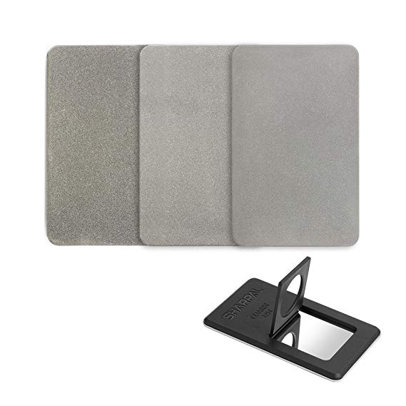 SHARPAL 116N Credit Card Size Diamond Sharpening Stone Knife Sharpener丨Home and Garden Tool Sharpener (3-Pack: Coarse/Fine/Extra Fine)