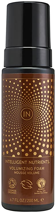 Intelligent Nutrients Volumizing Foam - Certified Organic & Non-Aerosol Volumizing Mousse with Light Hold (6.7 oz)