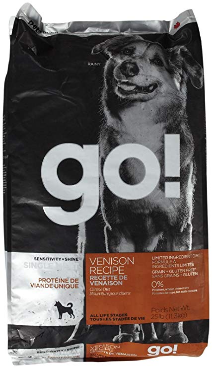 Go! Sensitivity   Shine Venison Recipe Dog Food - 25Lb