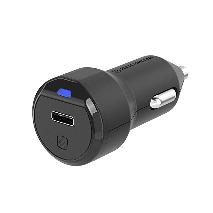 SCOSCHE CPDC8 PowerVolt 18W Certified USB Type-C Car Charger Power Delivery 3.0 for Standard USB-C Devices - Black