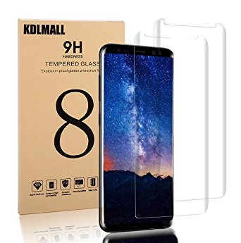 Galaxy Screen Protector, HD Clear Tempered Glass Film Screen Protector, Full Coverage Scratch Proof 3D Curved Edge Samsung Galaxy Screen Protector(S8)