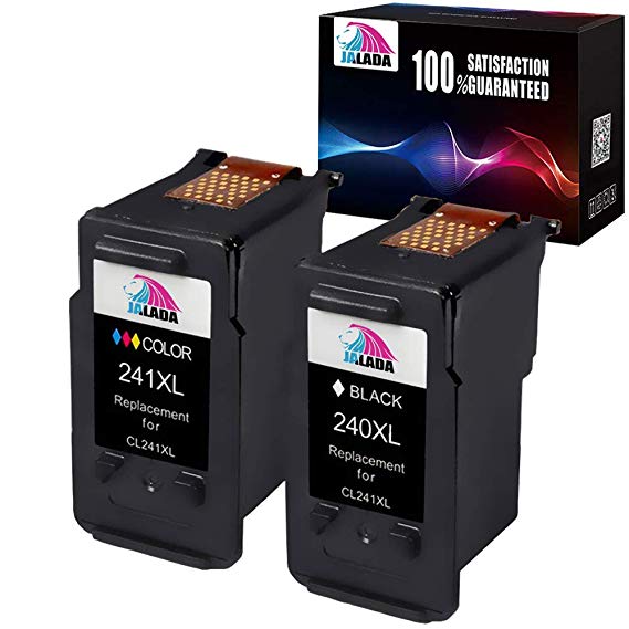Jalada Remanufactured Ink Cartridge Replacement for Canon PG-240XL CL-241XL High Yield 5206B005 5206B001 5208B001 for Pixma MG3620 MX432 MX532 MG3520 MX452 MX512 (1 Black, 1 Color, 2 Pack)