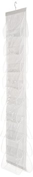 Whitmor  White Crystal Collection Hanging Shoe File,  Clear