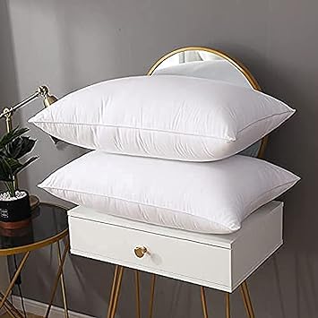 Microfiber Soft White Pillows | Pillows for Sleeping White - Set of 2 (Size - 16x24 Inches Or 40x60 cm) (White, Pillow 2)