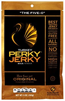 Perky Jerky Gluten Free More Than Just Original Turkey Jerky,  5 Ounce