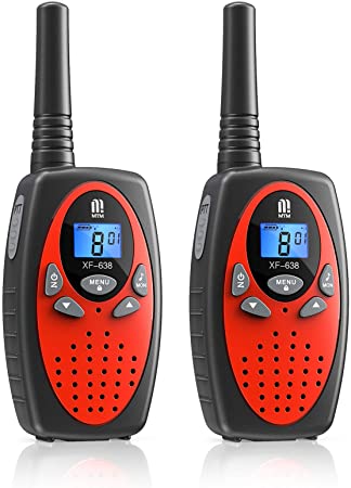 MTM Walkie Talkies,Two Way Radios PMR446 16 Channels VOX Scan with 3 KM Long Distance Range with Backlit LCD Screen Walky Talky for Indoor Outdoor Activity