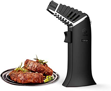 TROPRO Butane Torch, Torch Lighter Refillable Kitchen cooking Blow Culinary Torch with Safety Lock and Adjustable Flame, Perfect for Creme, Brulee, Toasting, Barbeques [butane gas not included]