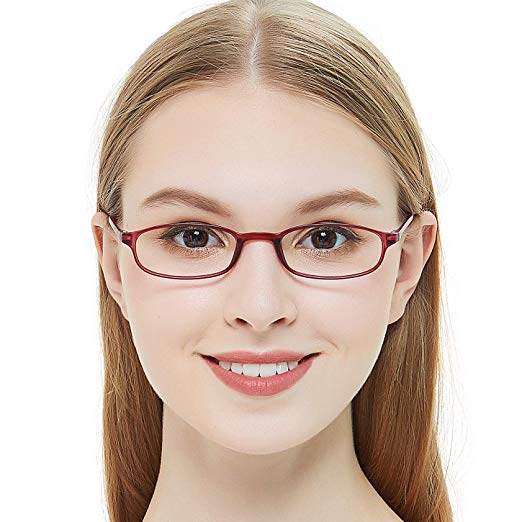 OCCI CHIARI Womens Lightweight Designer TR90 Stylish Pink Rectangular Reading Glasses 1.5 2.0 2.5 3.0