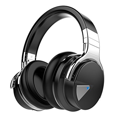 Cowin E-7 Wireless Bluetooth Headphones Active Noise Cancelling Headphones Over-ear Headphones with Mic Stereo Headset Volume Control 30 Hours Playtime - Black