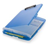 Officemate  Slim Clipboard Storage Box Translucent Blue 83304