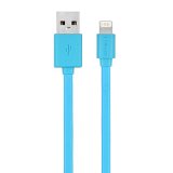 Apple MFi Certified Lightning To USB Cable Unique TangleFree Flat Style 4 Ft 12m Length Slim Connector Head for iPhone iPad Blue by Chromo Inc