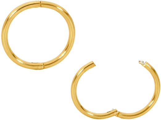 365 Sleepers 2 Pcs Gold Plated Sterling Silver Hinged Hoop Sleeper Earrings - Hand Made In Australia