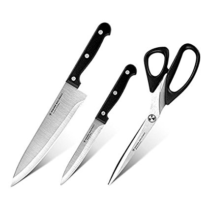 Multi-purpose Stainless Steel Knife & Scissors Combo with Sharp Blade and Ergonomic Design