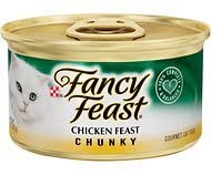 Fancy Feast Chunky Chicken Feast Cat Food 3 oz, 12 Cans