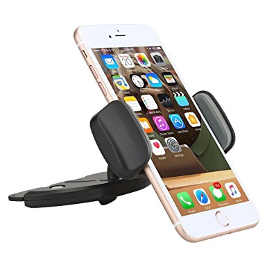 Car Mount, AEDILYS Universal 360 Easy CD Slot GPS Phone Car Mount Holder Cradle for Iphone 6 Plus/6 5 4 Samsung Galaxy Note Nexus Lg Nokia Moto Oneplus HTC Etc / Larger GPS