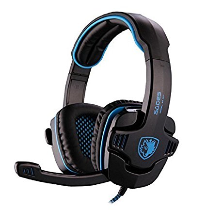 Blue SADES SA-901 7.1 Surround Stereo USB Headband Headphone Headset with Microphone