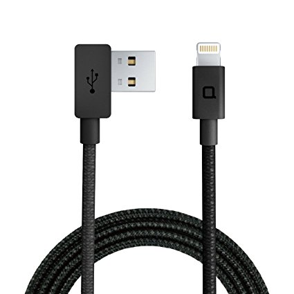 [3 Pack] nonda ZUS Super Duty Lightning Cable with Aramid Fiber, Apple MFi Certified, 4ft/1.2m, Right Angle, Charger and Data Sync for iPhone, iPad, iPod (Black)