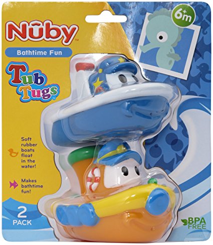 Nuby Nuby Tub Tugs Floating Bath Boats - 2 Pack N/A Blue Orange