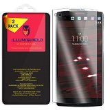 iLLumiShield HD Tempered Glass 2-Pack - LG V10 Screen Protector  Lifetime Warranty  999 Ultra Clear 9H Hardness  33 mm Ultra-Thin  Anti-Fingerprint Coating and Bubble Free